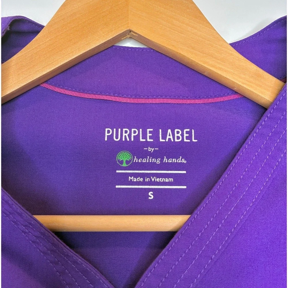 Women's S Healing Hands Purple Label Jane & Taylor Scrub Set in Eggplant Purple
